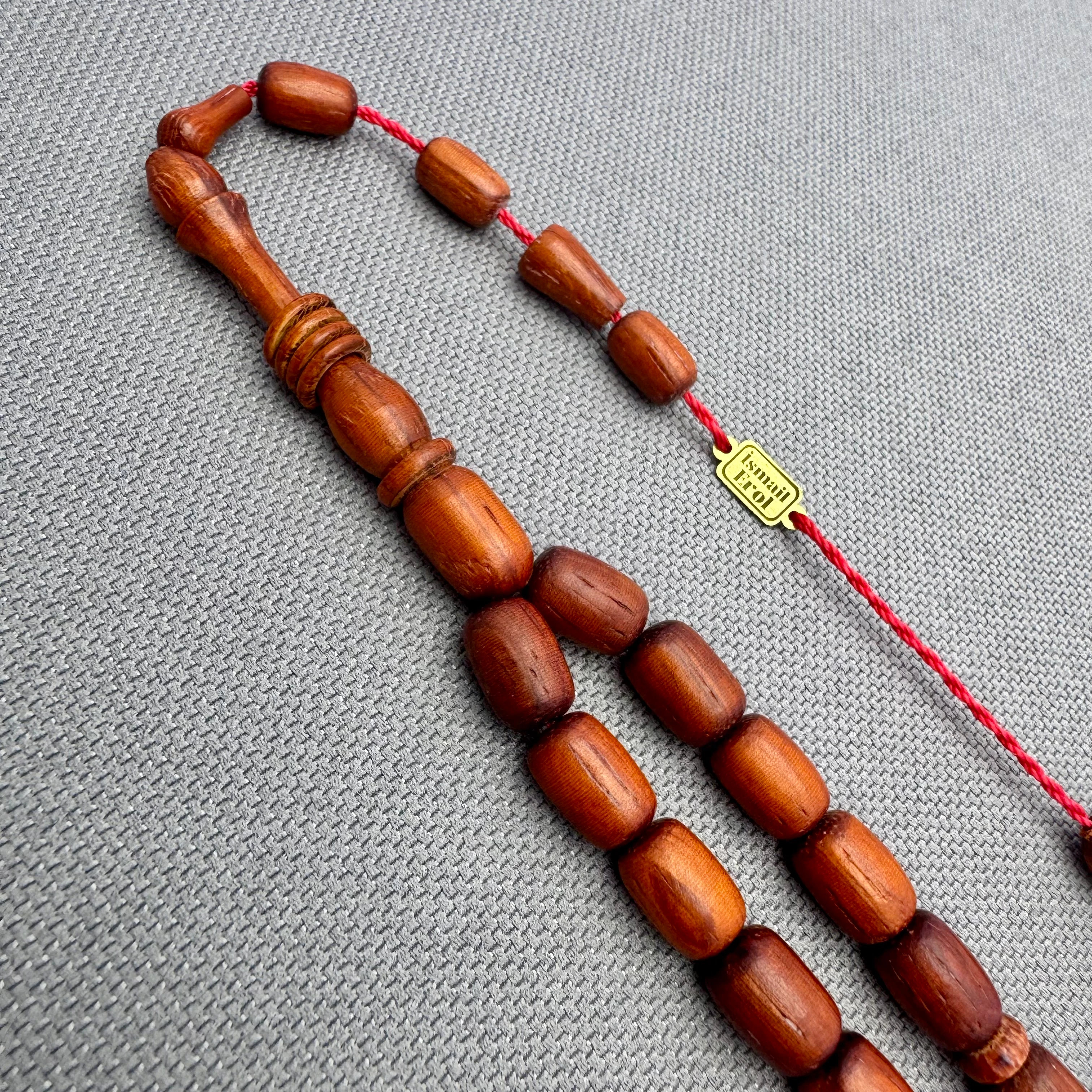 İsmail EROL Usta İşçilikli Özel Halkalı İmame Kan Ağacı Tespih